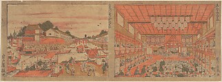 Cooling at Nakazu/ Kabuki Theater, Utagawa Toyoharu  Japanese, Woodblock print; ink and color on paper, Japan