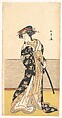 The Actor Nakamura Rikō, as a Courtesan with a Sword, Katsukawa Shunshō 勝川春章 Japanese, Woodblock print (nishiki-e); ink and color on paper, Japan
