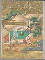 The Tale of the Bamboo Cutter, Hand-illustrated set of three volumes; ink, color, gold, and silver on paper, Japan
