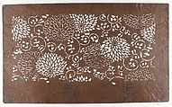 Stencil with Chrysanthemums, Paper, Japan