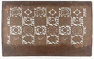 Stencil with Pattern of Filled Squares, Paper, Japan