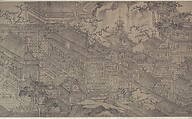 The Daming Palace, Formerly Attributed to Wang Zhenpeng (Chinese, active ca. 1275–1330), Handscroll; ink on paper, China