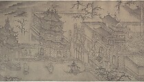 The Daming Palace, Formerly Attributed to Wang Zhenpeng (Chinese, active ca. 1275–1330), Handscroll; ink on paper, China