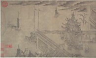 The Daming Palace, Formerly Attributed to Wang Zhenpeng (Chinese, active ca. 1275–1330), Handscroll; ink on paper, China