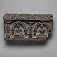 Frieze with Two Seated Buddhas, Schist, Pakistan (ancient region of Gandhara)