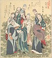 Ten Wise Men Among the Disciples of Confucious, Yashima Gakutei  Japanese, Woodblock print (surimono); ink and color on paper, Japan