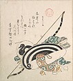 “Bow, Arrows, Target, and Other Outfits for Archery,” from the series Ise Calendars for the Asakusa Group (Asakusa-gawa Ise goyomi)
From the Spring Rain Collection (Harusame shū), vol. 2, Kubo Shunman (?) Japanese, Woodblock print (surimono); ink and color on paper, Japan