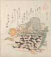 Saddle, Horse-Dipper and Other Harness, Kubo Shunman (?) Japanese, Woodblock print (surimono); ink and color on paper, Japan