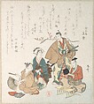 Street Scene in the Springtime, Ryūryūkyo Shinsai  Japanese, Woodblock print (surimono); ink and color on paper, Japan