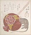 Mallet of Daikoku, One of the Gods of Good Fortune, and a Rat, Yashima Gakutei  Japanese, Woodblock print (surimono); ink and color on paper, Japan