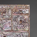 Small chest of drawers decorated with flowers, birds, and insects, Lacquer inlaid with mother-of-pearl, with incised design, Korea