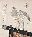 Hawk Made of Silk; Specialities of Karakiya in Kokucho, Totoya Hokkei  Japanese, Part of an album of woodblock prints (surimono); ink and color on paper, Japan