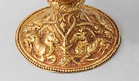 Stem cup, Gold with repoussé decoration, China (Xinjiang Autonomous Region, Central Asia)