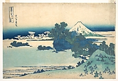 Shichirigahama in Sagami Province (Sōshū Shichirigahama), from the series Thirty-six Views of Mount Fuji (Fugaku sanjūrokkei), Katsushika Hokusai Japanese, Woodblock print; ink and color on paper, Japan