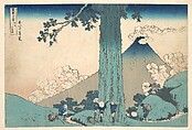 Mishima Pass in Kai Province (Kōshū Mishima goe), from the series Thirty-six Views of Mount Fuji (Fugaku sanjūrokkei), Katsushika Hokusai Japanese, Woodblock print; ink and color on paper, Japan