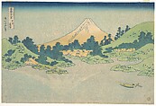 Reflection in Lake at Misaka in Kai Province (Kōshū Misaka suimen), from the series Thirty-six Views of Mount Fuji (Fugaku sanjūrokkei), Katsushika Hokusai Japanese, Woodblock print; ink and color on paper, Japan