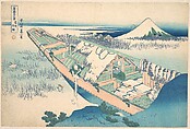 Ushibori in Hitachi Province (Jōshū Ushibori), from the series Thirty-six Views of Mount Fuji (Fugaku sanjūrokkei), Katsushika Hokusai Japanese, Woodblock print; ink and color on paper, Japan