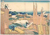 Tatekawa in Honjō (Honjō Tatekawa), from the series Thirty-six Views of Mount Fuji (Fugaku sanjūrokkei), Katsushika Hokusai  Japanese, Woodblock print; ink and color on paper, Japan