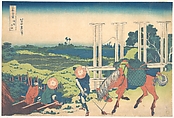 Senju in Musashi Province (Bushū Senju), from the series Thirty-six Views of Mount Fuji (Fugaku sanjūrokkei), Katsushika Hokusai  Japanese, Woodblock print; ink and color on paper, Japan