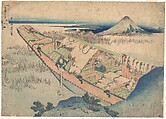 Ushibori in Hitachi Province (Jōshū Ushibori), from the series Thirty-six Views of Mount Fuji (Fugaku sanjūrokkei), Katsushika Hokusai Japanese, Woodblock print; ink and color on paper, Japan