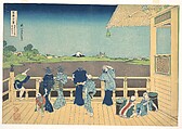 Sazai Hall at the Temple of the Five Hundred Arhats (Gohyaku Rakanji Sazaidō), from the series Thirty-six Views of Mount Fuji (Fugaku sanjūrokkei), Katsushika Hokusai  Japanese, Woodblock print; ink and color on paper, Japan