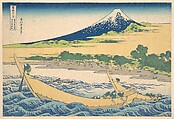 Tago Bay near Ejiri on the Tōkaidō (Tōkaidō Ejiri Tago no ura ryaku zu), from the series Thirty-six Views of Mount Fuji (Fugaku sanjūrokkei), Katsushika Hokusai Japanese, Woodblock print; ink and color on paper, Japan