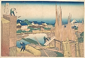 Tatekawa in Honjō (Honjō Tatekawa), from the series Thirty-six Views of Mount Fuji (Fugaku sanjūrokkei), Katsushika Hokusai  Japanese, Woodblock print; ink and color on paper, Japan