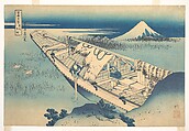 Ushibori in Hitachi Province (Jōshū Ushibori), from the series Thirty-six Views of Mount Fuji (Fugaku sanjūrokkei), Katsushika Hokusai Japanese, Woodblock print; ink and color on paper, Japan