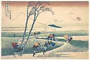 Ejiri in Suruga Province (Sunshū Ejiri), from the series Thirty-six Views of Mount Fuji (Fugaku sanjūrokkei), Katsushika Hokusai  Japanese, Woodblock print; ink and color on paper, Japan