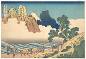 View from the Other Side of Fuji from the Minobu River (Minobugawa ura Fuji), from the series Thirty-six Views of Mount Fuji (Fugaku sanjūrokkei), Katsushika Hokusai  Japanese, Woodblock print; ink and color on paper, Japan