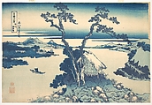 Lake Suwa in Shinano Province (Shinshū Suwako), from the series Thirty-six Views of Mount Fuji (Fugaku sanjūrokkei), Katsushika Hokusai  Japanese, Woodblock print; ink and color on paper, Japan