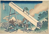 In the Mountains of Tōtomi Province (Tōtomi sanchū), from the series Thirty-six Views of Mount Fuji (Fugaku sanjūrokkei), Katsushika Hokusai  Japanese, Woodblock print; ink and color on paper, Japan