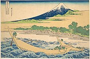 Tago Bay near Ejiri on the Tōkaidō (Tōkaidō Ejiri Tago no ura ryaku zu), from the series Thirty-six Views of Mount Fuji (Fugaku sanjūrokkei), Katsushika Hokusai Japanese, Woodblock print; ink and color on paper, Japan