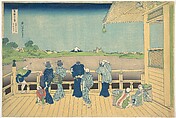Sazai Hall at the Temple of the Five Hundred Arhats (Gohyaku Rakanji Sazaidō), from the series Thirty-six Views of Mount Fuji (Fugaku sanjūrokkei), Katsushika Hokusai  Japanese, Woodblock print; ink and color on paper, Japan
