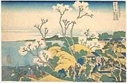 Fuji from Gotenyama at Shinagawa on the Tōkaidō (Tōkaidō Shinagawa Gotenyama no Fuji), from the series Thirty-six Views of Mount Fuji (Fugaku sanjūrokkei), Katsushika Hokusai Japanese, Woodblock print; ink and color on paper, Japan