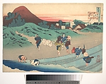 Poem by Jitō Tenno (Empress Jitō), from the series One Hundred Poems Explained by the Nurse (Hyakunin isshu uba ga etoki), Katsushika Hokusai Japanese, Woodblock print; ink and color on paper, Japan