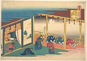 Poem by Sanjō-in, from the series One Hundred Poems Explained by the Nurse (Hyakunin isshu uba ga etoki), Katsushika Hokusai Japanese, Woodblock print; ink and color on paper, Japan