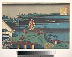 Poem by Abe no Nakamaro, from the series One Hundred Poems Explained by the Nurse (Hyakunin isshu uba ga etoki), Katsushika Hokusai Japanese, Woodblock print; ink and color on paper, Japan