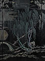 Women in a Palace, Black lacquer with mother-of-pearl and gold-foil inlay, China