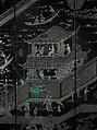 Women in a Palace, Black lacquer with mother-of-pearl and gold-foil inlay, China