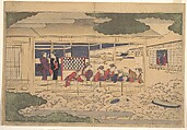 Viewing Cherry Blossoms, Kitagawa Utamaro  Japanese, Woodblock print; ink and color on paper, Japan