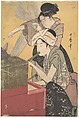 In the Kitchen, Kitagawa Utamaro  Japanese, Right-hand sheet of a diptych of woodblock prints; ink and color on paper, Japan