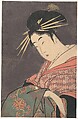 “Hanaōgi of the Gomeirō,” from the series Comparing the Charms of Beauties (Bijin kiryō kurabe: Gomeirō Hanaōgi), Kitagawa Utamaro  Japanese, Woodblock print; ink and color on paper, Japan