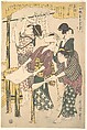 The Making of Silk Floss, Kitagawa Utamaro  Japanese, Woodblock print; ink and color on paper, Japan