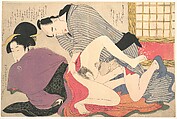 Erotic Print, Kitagawa Utamaro  Japanese, Woodblock print; ink and color on paper, Japan