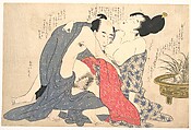 Erotic Print, Kitagawa Utamaro  Japanese, Woodblock print; ink and color on paper, Japan