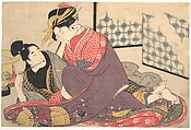 Erotic Print, Kitagawa Utamaro  Japanese, Woodblock print; ink and color on paper, Japan