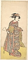 The First Nakamura Tomijuro as a Woman, Katsukawa Shunkō  Japanese, Woodblock print; ink and color on paper, Japan