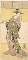 The Actor Segawa Kikunojō as a Courtesan of the Ōmiya Brothel, Katsukawa Shunshō 勝川春章  Japanese, Woodblock print (nishiki-e); ink and color on paper, Japan