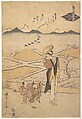 Rustic Scene, Chōkyōsai Eiri 鳥橋斎栄里 Japanese, Woodblock print; ink and color on paper, Japan
